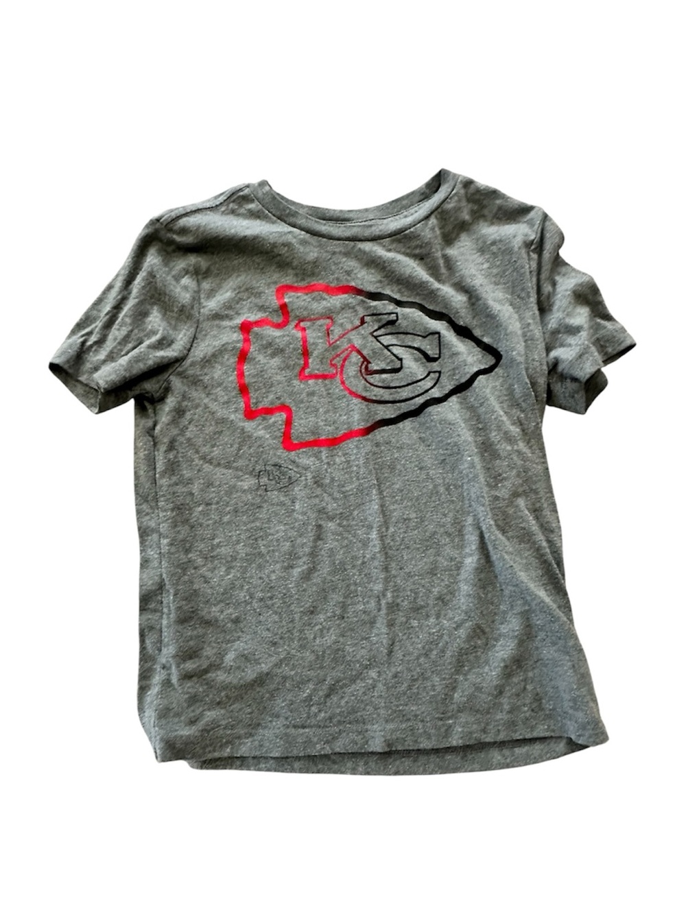 Kansas City Chiefs Gray Kids T-Shirt - NFL Logo Tee Size Youth Small 6/7